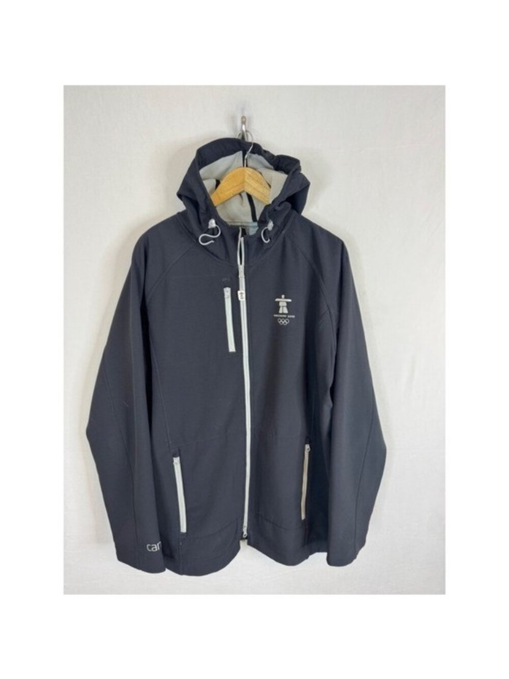 Vancouver 2010 Olympics Elevate Softshell Jacket Mens Large Black Full Zip